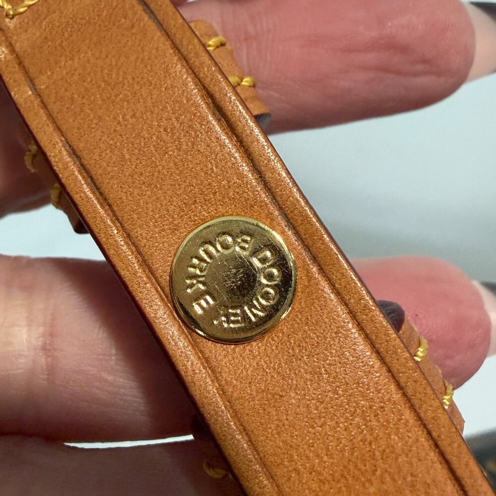 Dooney and Bourke 1975 Black & Tan Logo Tote Bag - Picture 14 of 16